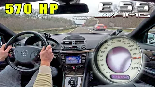 570HP Mercedes E55 AMG is OLD SCHOOL V8 PERFORMANCE on AUTOBAHN