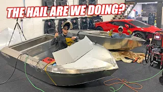Mini Jet Boat Build Part 1: Florida Men Hand Build Supercharged Aluminum Jet Boats!!!
