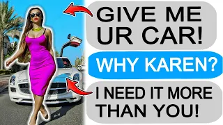 r/EntitledPeople Karen Demands I Give Her my Car, I Refuse to!