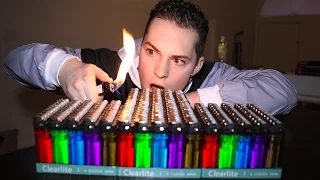 200 LIGHTERS VS FIRE EXPERIMENT! (HUGE EXPLOSION)