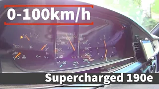 0-100km/h Supercharged 190e - Mercedes 190e m111 Engine Swap