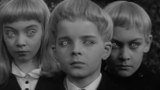 Creepy kids with glowing eyes - Scenes from Village of the Damned 1960