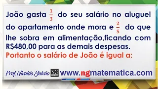 🕺🤯Problema de Concurso Público envolvendo Frações - Prof.Nivaldo Galvão🙋‍♂️