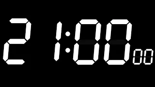 21 Minute Timer No Music (alarm at the end) | 21 Minute Countdown Timer (White Big Digit)