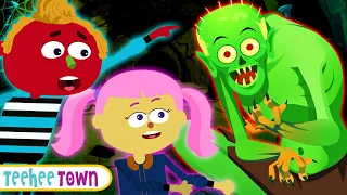 Haunted Boo Boo Halloween Song + Spooky Scary Skeleton Songs | Teehee Town