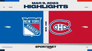 NHL Highlights | Rangers vs. Canadiens - March 9, 2023