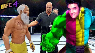 Old Bruce Lee vs. Hulk Elvis - EA Sports UFC 4