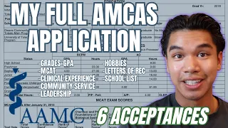 AMCAS Application Review | My Accepted Medical School Application