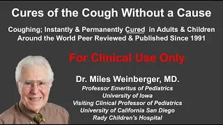 Dr. Weinberger's Cough Cure Procedure For Clinical Use Only