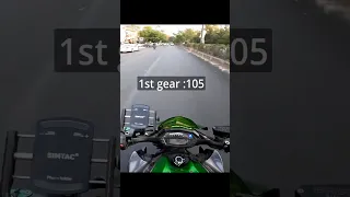 1st Gear Top Speed Kawasaki Z1000 😳😳 #kawasakiz1000 #kawasakininja #viral #shortsvideo #shorts