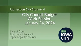 City Council Budget Work Session of January 24, 2024