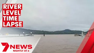 Bar Point time lapse video showing the flood level | 7NEWS