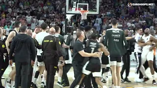 The brawl in Madrid between Real Madrid and Partizan players