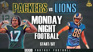 Monday Night Football NFL Week 2 Sit/Start Green Bay Packers vs Detroit Lions