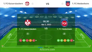 Kaiserslautern vs Heidenheim | 2.Bundesliga 2023 | Live Football Match Today