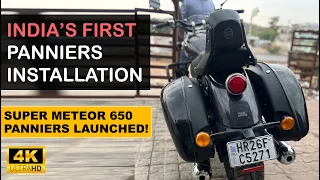 India's First Official Pannier Unbox & Installation - Super Meteor 650