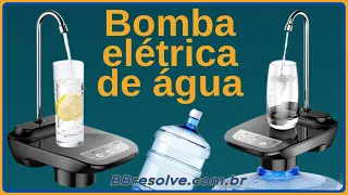 Bomba elétrica de água para galões (garrafões) - recarregável