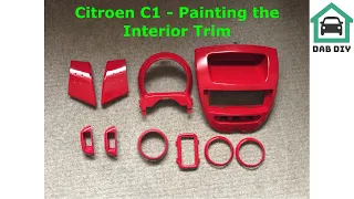 Painting the C1's interior plastic trim