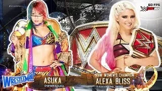 Asuka vs Alexa Bliss Wrestlemania 34 - WWE Raw Womens Championship Match