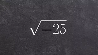 Algebra 2 - Learn to simplify a radical using the imaginary unit i, sqrt(-25)