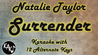 Surrender Karaoke - Natalie Taylor Instrumental Original Lower Higher Male Key