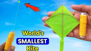 how to make world's smallest kite , flying Tiniest paper kite , how to make paper kite , patang bazi