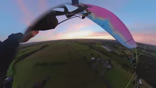 paramotor sunset flight