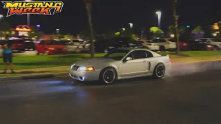 Mustang Week 2022 Dave & Buster's Pre-Meet Pullouts and Burnouts!!