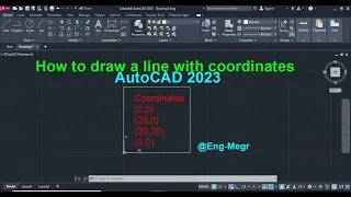 How to draw a line with coordinates in AutoCAD 2023