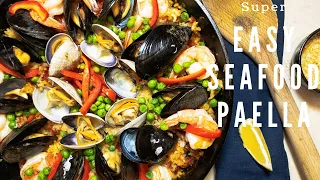 SUPER EASY Seafood Paella Recipe