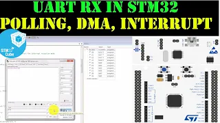 Receive data using UART in STM32 || Poll || Interrupt || DMA