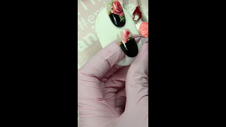 Роза в технике Китайская роспись
