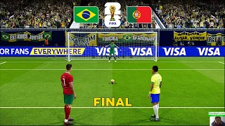 Brazil 🆚 Portugal - Final FIFA World Cup 2026 | Penalty Shootout | Ronaldo 🆚 Vinicius | PES Gameplay