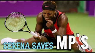 10 Times Serena Williams Saved MATCH POINTS To Win The Match | SERENA WILLIAMS FANS