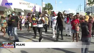'Whose streets? Our streets,' Miami protesters chant