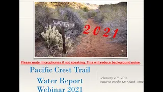 PCT Class 2021 Water Report Webinar February, 26 2021