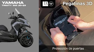 PEGATINAS 3D LabelBike® Protección de puertas compatibles con scooter Yamaha Tricity 300