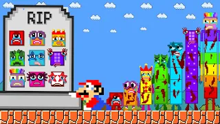 Mario R.I.P All Numberblocks mix level 1-10: Sorry Mario... | Game Animation