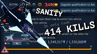 Grinding 928,037k RP for Free Ace Crew on JAS39A Gripen in War Thunder