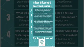 PRISON  OFFICER INTERVIEW QUESTIONS #interviewanswers #prisonofficer