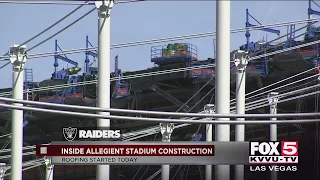 Crews make progress on Allegiant Stadium