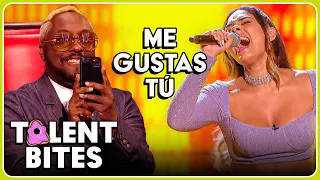 Coaches go WILD for CUBAN Singer who SLAYED her Blind Audition on The Voice | Bites