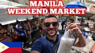 FILIPINOS ARE FRIENDLY! Manila Weekend Market! Street Food & More 🇵🇭