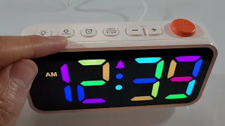 In Hand Review of Digital RGB Alarm Clock