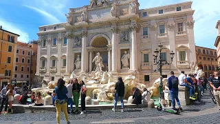 What to visit in Rome in one day - TREVI fountain to PANTHEON ITALY ❤️ Walking tour in 4k