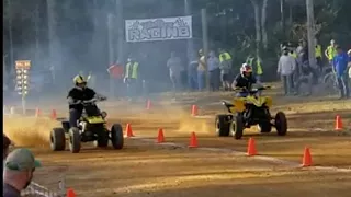 BANSHEE VS YFZ 450 WINDROCK PARK Fall Drag race