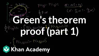 Green's theorem proof part 1 | Multivariable Calculus | Khan Academy