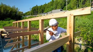 【こりすぎた...】10日間を掛けてイケてる薪小屋を完全手作りで作る【完成編】