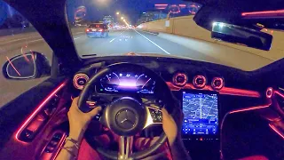 2022 Mercedes-Benz C 300 - POV Night Drive (Binaural Audio)