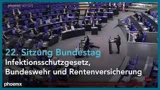 Bundestag: Infektionsschutzgesetz, Bundeswehr und Rentenversicherung